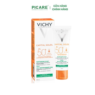 Kem Chống Nắng Chống Ô Nhiễm Và Bụi Mịn Hằng Ngày SPF 50+, Chống Tia UVA + UVB Capital Soleil Mattifying 3 In 1