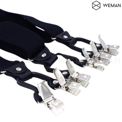 Suspender nam, Dây đai chữ Y bản 3,5cm đai 3 khóa chất liệu cao cấp WEMAN - SPD2201