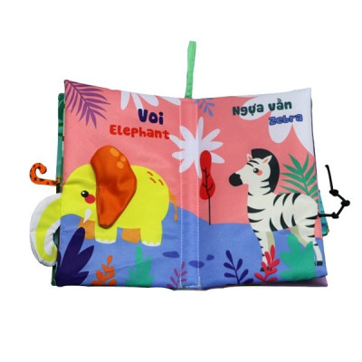 Sách Vải Tương Tác Cho Bé Đoán Đuôi Con Vật - Dạo Chơi Rừng Xanh