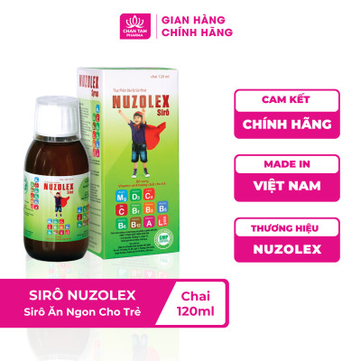 [Chính Hãng] Siro Ăn Ngon Cho Trẻ Nuzolex 120ml - Bổ Sung Vitamin Và Khoáng Chất