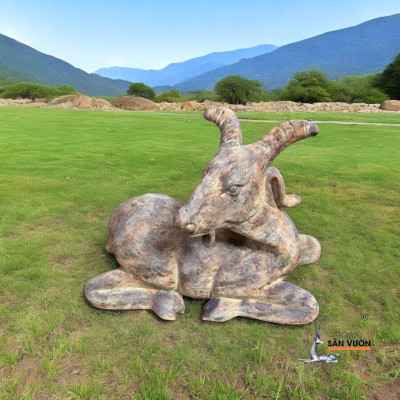 Tượng Gốm Hình Con Dê Goat