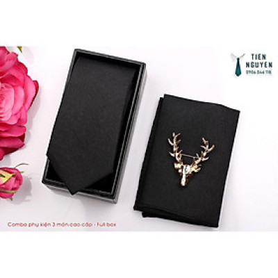 Cavat bộ 3 món kèm hộp túi xách cao cấp màu đen chìm