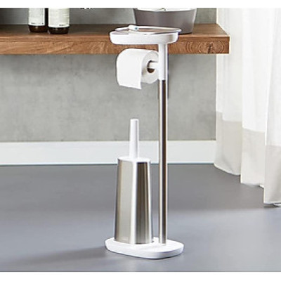 Giá đựng giấy vệ sinh và cọ toilet Joseph Joseph 75019 Easytore Plus Stand 4 in 1 Hàng chính hãng