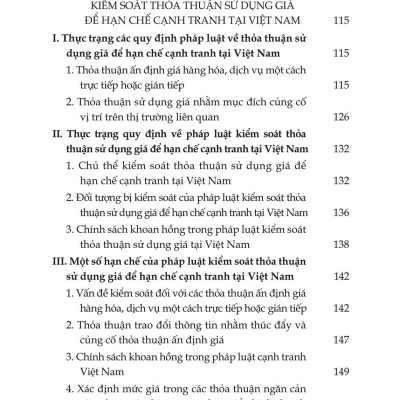 Pháp Luật Kiểm Soát, Thảo Thuận Sử Dụng Giá - Lý Thuyết Và Thực Tiễn Tại Việt Nam
