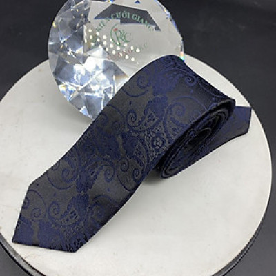 Cà vạt màu xanh đen  đen nhiều họa tiết tùy chọn lịch lãm 6cm cho nam Giangpkc