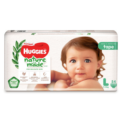 Combo 3 gói tã dán Huggies Nature Made size L54 miếng Vaca Baby House