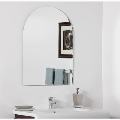 Gương soi viền tròn KG105 nhà tắm tráng bạc cao cấp loại tốt, bao ko bể vỡ, kiếng cường lực 5mm - Hàng chính hãng