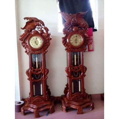 Đồng hồ cây Anh hùng gỗ hương đá