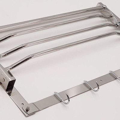 Kệ treo khăn tắm inox đa chức năng Eurolife EL-B1 (Trắng bạc)