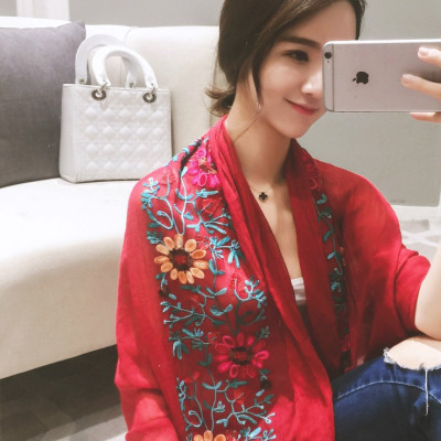 Khăn choàng thêu đa năng phong các vintage dễ thương SKC52