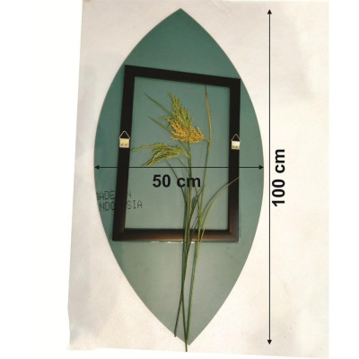 Gương soi Kibath hình chiếc lá KT 50x100 cm, KB-227