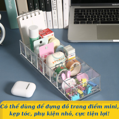 Hộp Nhựa Trong Suốt Đựng Cáp Sạc & Phụ Kiện - Hộp Chia Ngăn Đa Năng Lưu Trữ Dây Sạc- Hộp Đựng Dây Cáp Mini Có Nắp Đậy- Hộp Nhựa Trong Suốt Đựng Đồ Công Nghệ- Hộp Lưu Trữ Dây Điện, Củ Sạc, Văn Phòng Phẩm