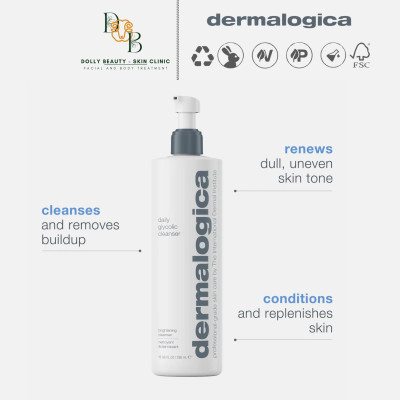 Sữa Rửa Mặt làm sáng và dưỡng ẩm làm mới làn da xỉn màu DAILY GLYCOLIC CLEANSER của Dermalogica - Dolly Beauty