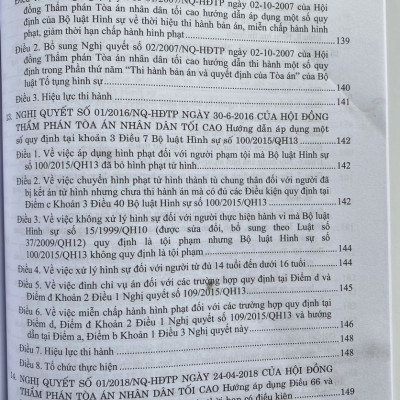 Hệ Thống Các Nghị Quyết Của Hội Đồng Thẩm Phán, TANDTC Về Hình Sự và Tố Tụng Hình Sự Từ năm 1986 đến 2023