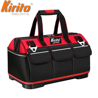 Túi đựng đồ nghề cao cấp nắp chữ A đế nhựa chống vỡ, vải 3 lớp chống đam thủng - Túi 20in chéo đỏ