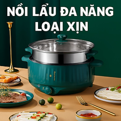 Nồi Lẩju Điện 2 Tầng Đa Năng Thông Minh Loại Xịn Có Vỉ Hấp – Xào Nấu Siêu Tiện, ĐÈN TRANG TRÍ