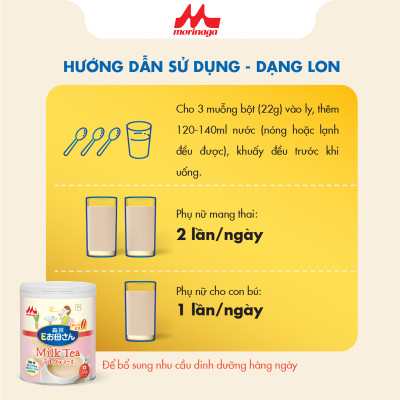 Combo 3 lon Sữa Bầu Morinaga E-Okasan Hương Trà Sữa 800g