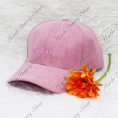 Mũ lưỡi trai nam nữ Ground, chất liệu vải nhung mềm mại, phong cách thời trang cá tính - Hạnh Dương