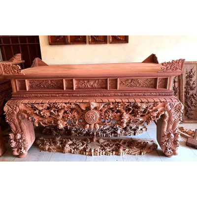 Án gian thờ bàn thờ tủ thờ gỗ hương giá thật