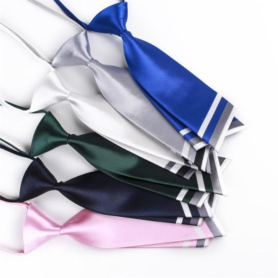 Cà vạt nữ cho học sinh và công sở KING thắt sẵn vải phi bóng style hàn quốc giá rẻ C005