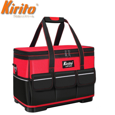 Túi Đựng Dụng Cụ KIRITO Vải Dày 600D – Chống Thấm, Đế Chịu Lực, Đựng Đồ Nghề Cơ Khí, Điện màu đỏ