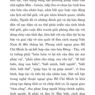 Kế thừa, phát huy truyền thống dân tộc, tư tưởng ngoại giao Hồ Chí Minh, quyết tâm xây dựng và phát triển nền đối ngoại, ngoại giao toàn diện, hiện đại, mang đậm bản sắc "cây tre Việt Nam