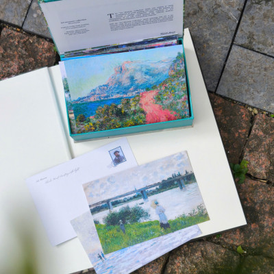 BỘ 100 POSTCARD TRANH MONET, GIẤY MỸ THUẬT 300G CAO CẤP – Nho Xanh