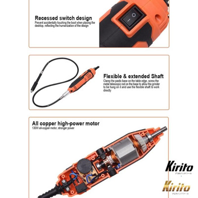 Bộ Máy Khoan Mài khuôn Khắc mini Đa Năng 211 chi tiết 6 tốc độ