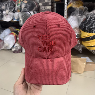 mũ lưỡi trai  thêu chữ yes you can