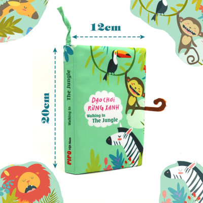 Sách Vải Tương Tác Cho Bé Đoán Đuôi Con Vật - Dạo Chơi Rừng Xanh