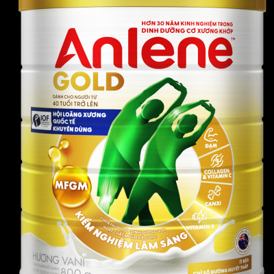 Bộ quà tặng combo 2 Sữa Bột Anlene Gold Hương Vanilla (Hộp Thiếc 800g) tặng 1 lon 400g