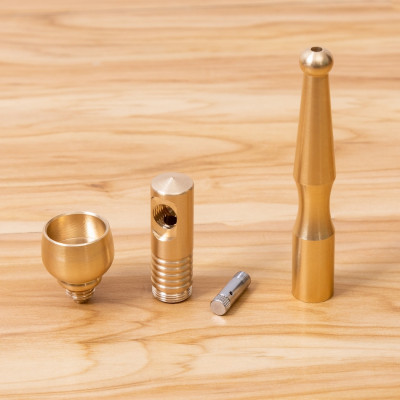 Tẩu lọc thuốc bằng đồng cao cấp, Dùng cho được cả Sợi và điếu : Lớn + Vừa + Nhỏ, có thể tháo rời và vệ sinh !