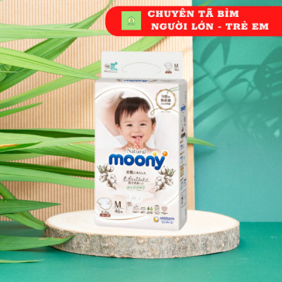 Tã Dán Moony Natural Bông Organic M46 (46 Miếng)