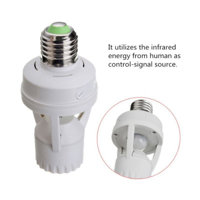 Đui Đèn Cảm Biến Chuyển Động E27, Tự Động Bật Tắt Thông Minh khi có người