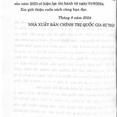 Luật Kinh Doanh Bất Động Sản (Sửa đổi, bổ sung năm 2024)