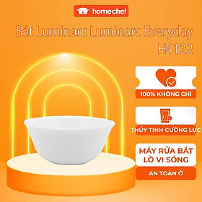 Bát (chén) ăn cơm thủy tinh Luminarc Carine 12cm H4122, dùng lò vi sóng, máy rửa bát | Hàng chính hãng