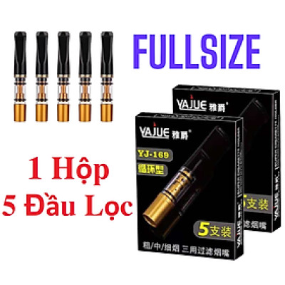Đầu Lọc Thuốc L.á Hộp 5 Cái Đa Năng FULLSIZE, Cả 5 Đều Dùng Chung Được Cho Cả Đầu Lớn & Vừa & Nhỏ, Vệ Sinh Tái Sử Dụng Nhiều Lần [ Jet Mèo, Caraven Demi, Esse, Thăng Long Det, Sài Gòn Nhỏ. Kent, 555... ] 