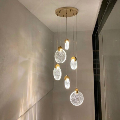 Đèn thả thông tầng phale thời thượng tô điểm phòng tiếp đón khách HTK028, đèn tô điểm