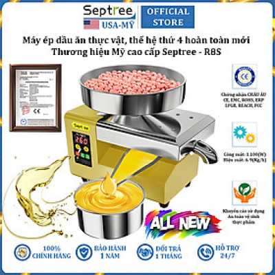 Máy ép dầu ăn thực vật thế hệ thứ 4 hoàn toàn mới thương hiệu Mỹ cao cấp Septree R8S 1100W - Hàng chính hãng