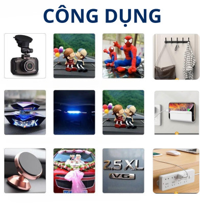 Băng keo 2 Mặt Nano Rộng 2 cm, Băng Dính Keo Acrylic, Dán Trang Trí Cố Định Đồ Vật Siêu Dính Legaxi