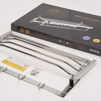 Kệ treo khăn tắm inox đa chức năng Eurolife EL-B1 (Trắng bạc)