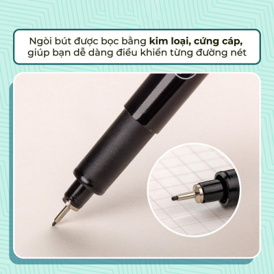 Bút Kim Kỹ Thuật 0.4 mm - Drawing Pen - Colorkit DW-C003 - Mực Đen