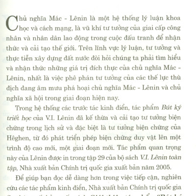 Giới thiệu tác phẩm: "Bút Ký Triết Học" Của V.I. Lênin