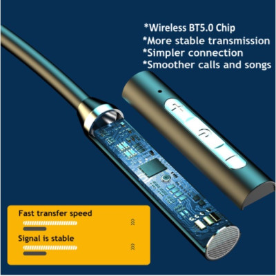 Tai Nghe Bluetooth 5.0 TWS Không Dây Đeo Cổ Có Micro Giảm Tiếng Ồn - miếng lót chuột