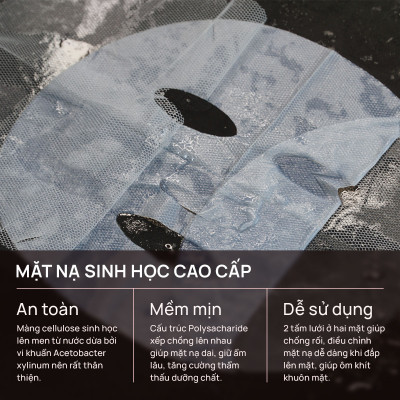 Combo 5 miếng Mặt nạ thạch dừa Biocellulose Mask Babemon dưỡng sáng da, cấp ẩm, phục hồi, làm mờ dấu hiệu lão hóa da