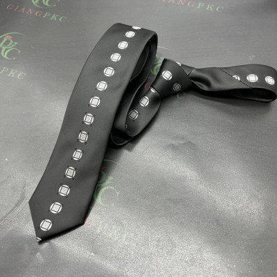 Cà vạt nam 6cm màu đen cao cấp Giangpkc