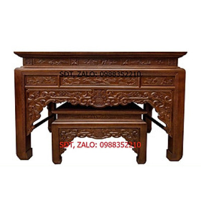 Cặp án thờ gỗ sồi nga 100% kích thước 198cm*117*69