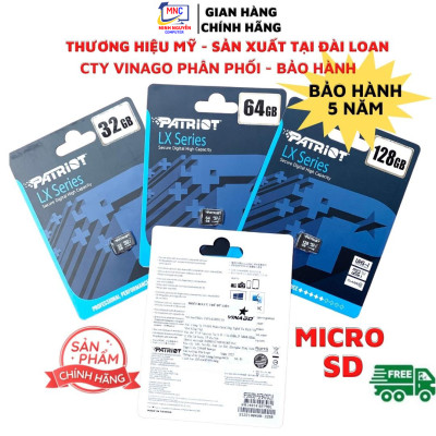 Thẻ Nhớ PATRIOT 32GB, 64GB, 128GB Micro SD - Hàng Chính Hãng