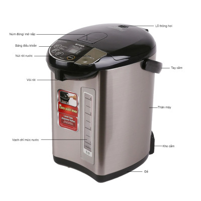 Bình thủy điện tử Tiger PDU-A50W (5.0L)- HÀNG CHÍNH HÃNG