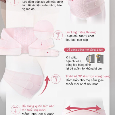 ĐAI NỊT BỤNG HỖ TRỢ ĐỠ BỤNG BẦU CHO PHỤ NỮ MANG THAI NHẬT BẢN
